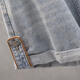 Cypress Jeans contrastantes 2025 Summer Nuevas pantalones cortos de caída de piernas altas para mujeres