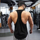 Lutielang professional fitness clothes loose quick-drying sleeveless blouse muscle training racer vest running sports men cement gray M