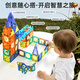 Imomoto Kindergeburtstagsgeschenk Magnetblatt Building Block Early Education Educational Spielzeug Jungen und Mädchen ändern Magnetpatch Magnetic Sheet 138pcs [80*45*62 cm]