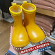 BananaRoom Japanese children's rain boots boys and girls kindergarten baby rain boots student water shoes rubber shoes overshoes playing in water school Rhubarb 21 inner length 14cm