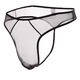 Sexy men's sexy underwear men's thong underwear full transparent T-trousers passion free nightclub open-stage large size gay black one size mesh thong sexy temptation one thread perspective t-trousers