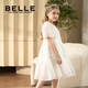 Belle children's clothing children's dress summer new little girl princess shoes baby skirt white sweet pullover dress white 130
