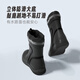 Botas de lluvia de mono de la boca grande botas de lluvia impermeables al aire libre para hombres zapatos de goma zapatos de agua resistentes al desgaste estilo de atar 40 [solo una talla más grande]