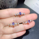 DL 1998 Fat Donglai same style tanzanite ring s925 silver jewelry fashionable and exquisite inlay empty support oval 4*5/4*6mm round 5 empty support 4*5 platinum plated