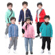 Radinka2023 autumn and winter new children's polar fleece jackets for men and women, small and medium-sized children's fleece tops hooded jackets JQF Town-Polar Fleece) Stand-Peacock Blue 120cm