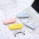
Li Shen Korean version of male and female students simple and personalized portable ins anti-pressure glasses box fresh and cute myopia glass storage box Cola bottle blue plus velvet mirror cloth + cleaning liquid
