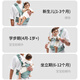 布兜妈妈婴儿腰凳夏季透气宝宝坐凳护腰前抱式四季背带抱娃神器小 太古蓝四季收纳款【可收纳凳芯】