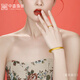Zhongxin Jewelry loach back ancient gold ring men and women plain ring ring solid gold 999 aperture ring jewelry 5.1g (14 ring size)