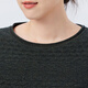 Siqin (Siqin) 2023 Herbst Frauen dunkelgrün 100% Wolle Jacquard Round Hals Pullover Strickpullover B dunkelgrün L