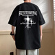 Zhiwei American Pure Pure Cotton Kurzärmelte T-Shirt im Sommer Neues Stil übergroße lose schwere T-Shirt Trendy halbärmelige Kleidung für Männer T686 Klein Blue XL [Empfohlen 135-150jin [Jin gleich 0,5 kg]]