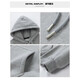 POUM American hooded sweatshirt men's autumn and winter velvet thickened warm trendy brand jacket POW05B white XL