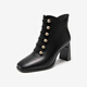 Qianbaidu High Heel Sheepskin Martin Boots Nouveaux bottes courtes de la mode automne et hiver