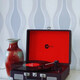 ARKROCKET Curiosity series retro Bluetooth vinyl record player suitcase audio gramophone vinyl record player American home black red