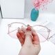 
New blush finished glasses for women's trendy Douyin Internet celebrity without makeup black frame high-value blush glasses new product 15911 black frame (metal sub) blush sheet (no quantity)