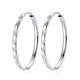 Fat Donglai same style platinum earrings new pt950 earrings for women fashionable temperament large hoops 24k 5cm pair (flat glossy)