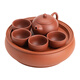 SUSHI CERAMICS purple sand Xishi teapot 4 cups with purple sand water storage tea tray Kung Fu tea set convenient tea set