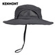 Kenmont outdoor fisherman hat spring and summer hat men's sun protection hat folding breathable mountaineering brim hat km-3261