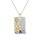 GEM STONE KINGGSK925 Silver Necklace Women's Bamboo Forest Gemstone Pendant Frosted Gold Clavicle Chain Sweater Chain Gift Colored Treasure Necklace for Friends