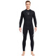 DIVE&SAIL New 3MM Diving Suit Women's One-piece Long Sleeve Thickened Warm Couple Wet Suit Men's Snorkeling Surfing Jellyfish Swimsuit Men's Black 2XL