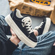 Xiao xueling chores en toile pour hommes 2024 Été Nouveaux chaussures pour hommes à bas niveau Couple de style coréen Chaussures blanches polyvalentes pour hommes chaussures décontractées pour hommes noirs 40 (250 mm)