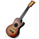 
babyjianle children's ukulele toys, small guitar beginners can play simulated instruments, boys and girls enlightenment music toys [large 4-string wood color] Send pick-finger table