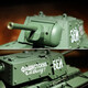Henglong Large Fernbedienungstankmodell Elektrische Schießrauch Elektrische Ladung Militärmodell KV1 Tank Fernbedienung Fahrzeug Grundversion (All Car Plastic) 1800 -mAh -Batterie (25 Minuten spielbar)