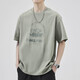 T-shirt à manches courtes Romon Pure Cotton pour hommes Summer American Fashion imprimé Vêtements polyvalents pour les hommes T-shirt pour hommes en vrac à manches