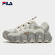 FILA Croissant Shoes Sneakers Women's Casual Shoes Dad Shoes Thick Sole Shoes Tofu White/Oatmeal Color-TO 38