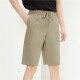 Giordano shorts men's summer pure cotton woven pants bone-breaking elastic waist casual three-quarter pants 01104313