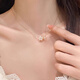 Warme Farben flower pure silver necklace for women, light luxury temperament souvenir clavicle chain pendant for women, practical birthday gift for girlfriend, flower necklace