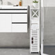 
Aojiezhuo bathroom storage cabinet bathroom clamping cabinet toilet toilet side cabinet narrow cabinet tissue box waterproof 15/17cm 17060 corner white [width 16.2*deep 17*height 76