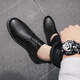 LWOK new leather shoes men's trendy men's shoes casual shoes fashion business shoes men's British formal shoes Korean style leather shoes 9920 black (four seasons) 43