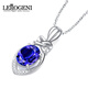 Lerogeni Halskette für Frauen Tansania 5A Grade Blue Edelstein Anhänger High-End-Luxus-Schmuck Geburtstag Geschenk Tanzania Stein Anhänger Sitte Sitte