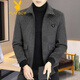 Veste Playboy (Playboy) pour homme d'automne et d'hiver en laine de laine hivernale Nouveau revers court haut de gamme haut de gamme Veste décontractée chaude et épaissie. Gray H856 XL125-145Jin [Jin est égal à 0,5 kg]