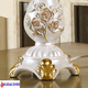 XMSJ Schlafzimmer Schreibtisch Lampe Nacht Lampe Europäischer Stil Pastoral Retro Klassisches amerikanisches Weißes Wohnzimmerstudie Bester Hochzeitsgeschenk 9928a Clivia Golden Lampenschildschalter Schalter