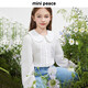 MiniPeace Children's Spring Girls' Shirt F2CAE1D21 White 110cm