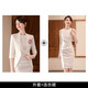 J-ME high-end suit jacket women's dress 2025 spring professional suit temperament five-quarter sleeve suit formal women's work clothes jacket + dress white L 105-115Jin Jin equals 0.5 kg