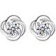 CEENIU Fat Donglai same style pt950 platinum ear stud earrings exquisite moissanite diamond niche fashion 18Kl platinum earrings Pt950 platinum four-leaf clover ear studs