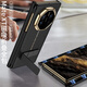 Minnie Lu Huawei materialxt phone case double magnetic suction hinge MateXTs Extraordinary Master Protective Case High-end Plain Leather All-inclusive Anti-fall Rotary Bracket Three-fold Leather Case Men and Women [Black Black] Lens Full-inclusive Magnetic Hinge Huawei MateXT/MateXTs Extraordinary Master General