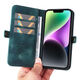 Pisces Apple 15 Promax Mobiltelefon Hülle einfache Magnetklappenkarte Brieftasche iPhone14plus Retro Business Atmosphäre Schutzhülle Black iPhone 15 Pro Max