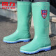 回力雨鞋时尚高筒雨鞋靴户外防水耐磨套鞋女款HL703浅绿色36码