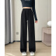 Red Dragonfly Versión estrecha Pantalones para mujeres 2025 Primavera y otoño Nuevos pantalones casuales para mujeres Plus Velvet Spring Sports Straight Pants 689# Black pantalones - M.