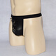 Men's patent leather briefs sexy crotch hollow thong sexy underwear 4110 All size