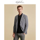 Shachi mince en laine de laine de soie d'affaires de costume pour hommes veste de la veste de fleur micro-m micro-fin occidental de style mince de style mince gris 48