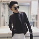 90Jin Jin is equal to 0.5kg. Wearable fit. Small size leather jacket for men. Autumn and winter plus velvet leather jacket. Size S.