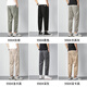 Jeep Spirit Casual Hosen für Männer losen gerade 2025 Frühlings- und Herbst-Neu-Neun-Punkte-Fashion Trend Vielseitige Hosen 9904 Khaki Gray M (170)