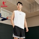 Jordan QIAODAN basketball vest men's summer breathable casual sports running vest Jordan White L (175)