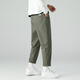 
Dingfengbaoluo casual pants straight nine-point trousers spring and summer trendy brand loose solid color men's pants 9904 gray-green S