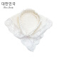 Summer Baotou Sunscreen Veil 2024 New Double-sided Triangle Scarf French Hairband Women's Lace Headdress F1315 MW White