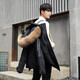 
Yalu new winter down jacket for men's winter mid-length duck down thickened fur collar business hooded new jacket trendy NR black YU807V12190 M 170